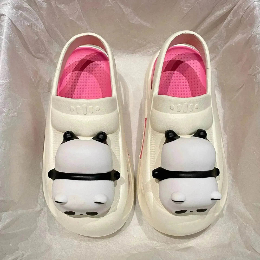 2025 Cute Slipper With Panda Lamp Summer Croc Sandals Femme Light Funny Woman Casual Home Slippers Shoes - EX-STOCK Canada