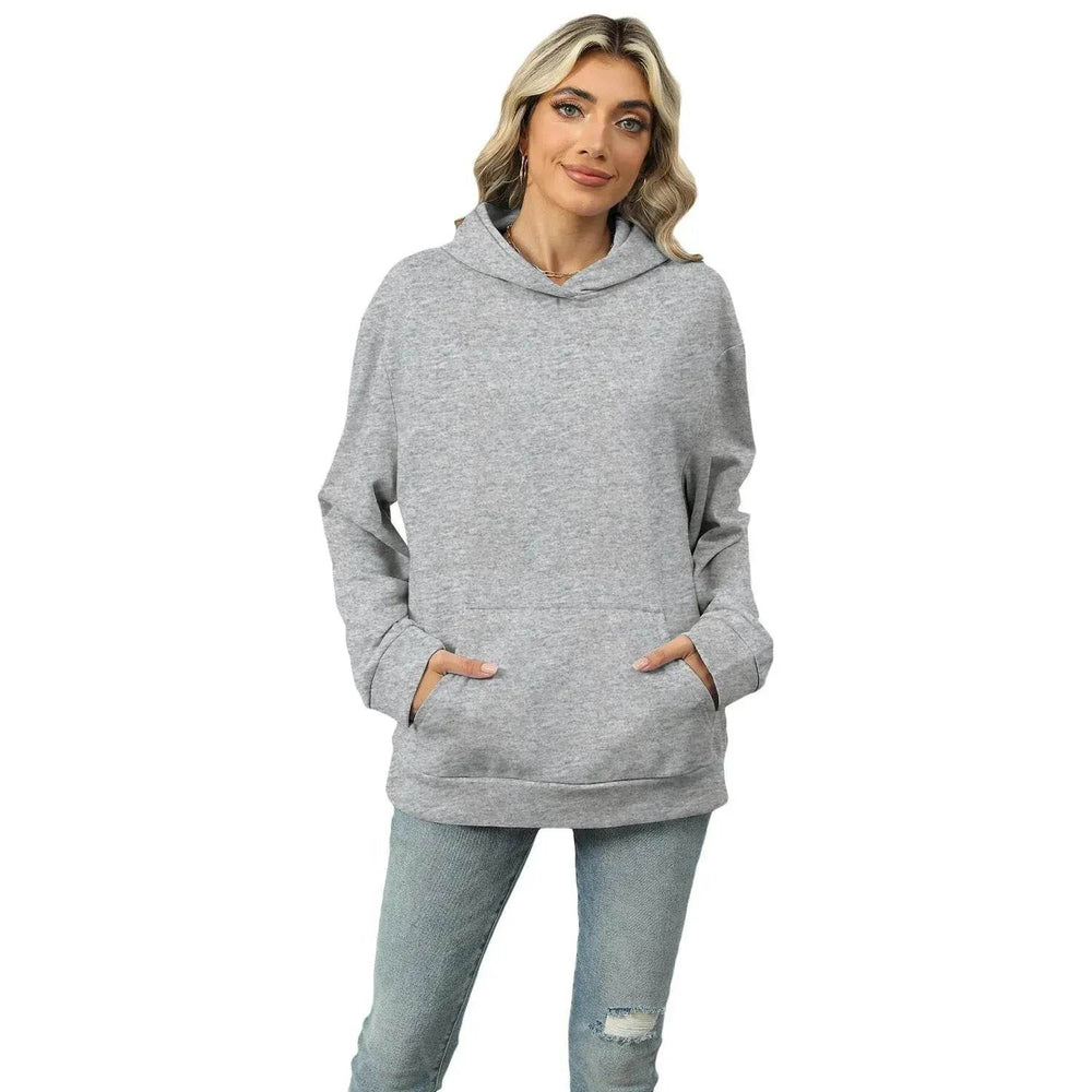 Winter Casual Hooded Pocket Pullover Sweatshirt Women - EX-STOCK Canada