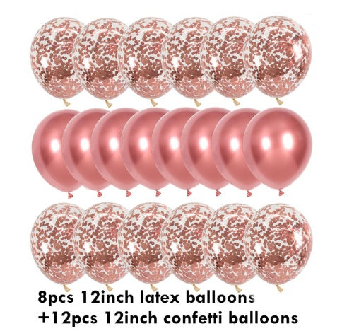 Sequined Latex Balloons for Birthday & Wedding Decorations – 12 Inch Colorful Party Balloons