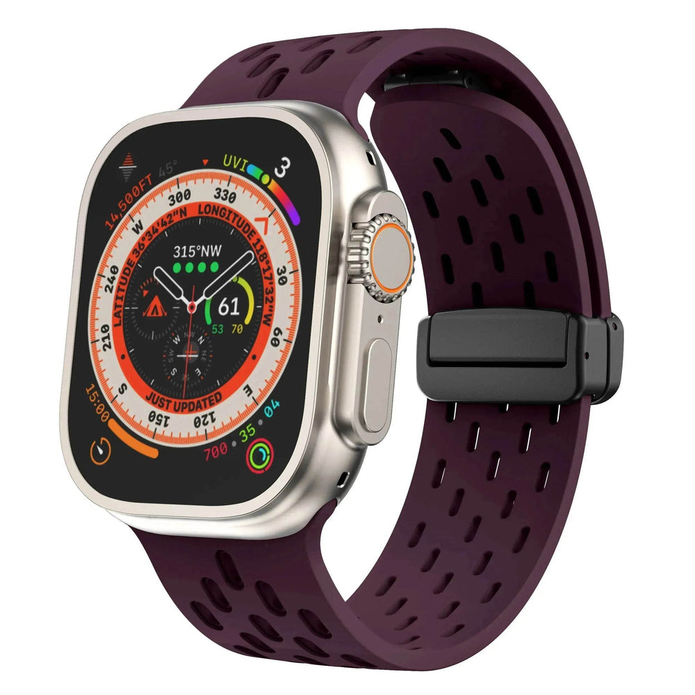 Replaceable Silicone Mesh Magnetic Buckle watch strap for Apple iwatch - EX-STOCK Canada