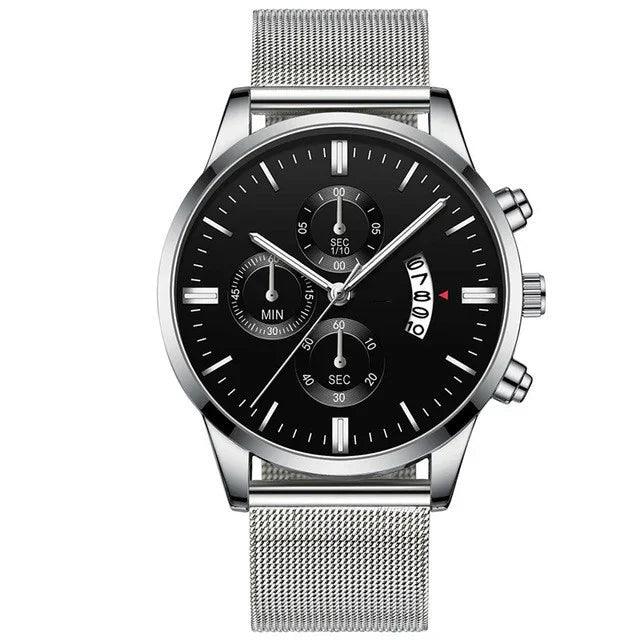 Mens Business Luxury Watches For Men Mesh Band Quartz Watch EX-STOCK Canada