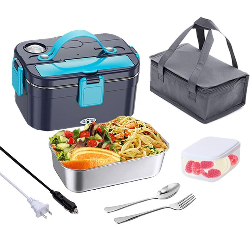 Household Car Portable Electric Heating Lunch Box 304 Stainless Steel