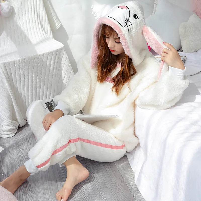 Thick Warm Coral Velvet Pajamas Sets - EX-STOCK Canada