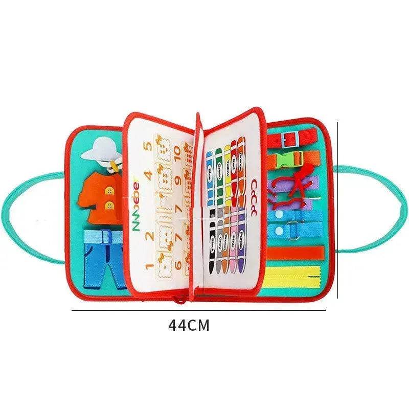 New Busy Book Children's Busy Board Dressing And Buttoning Learning Baby Early Education Preschool Sensory Learning Toy - EX-STOCK Canada