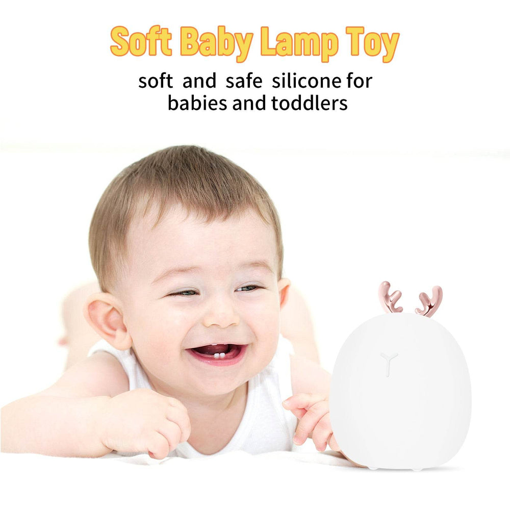 Baby Feeding, Adjustable, Creative, Rabbit, Elk Touch Light, Clap Light, Small Electric Light, Soft Baby Lamp toy - EX-STOCK Canada