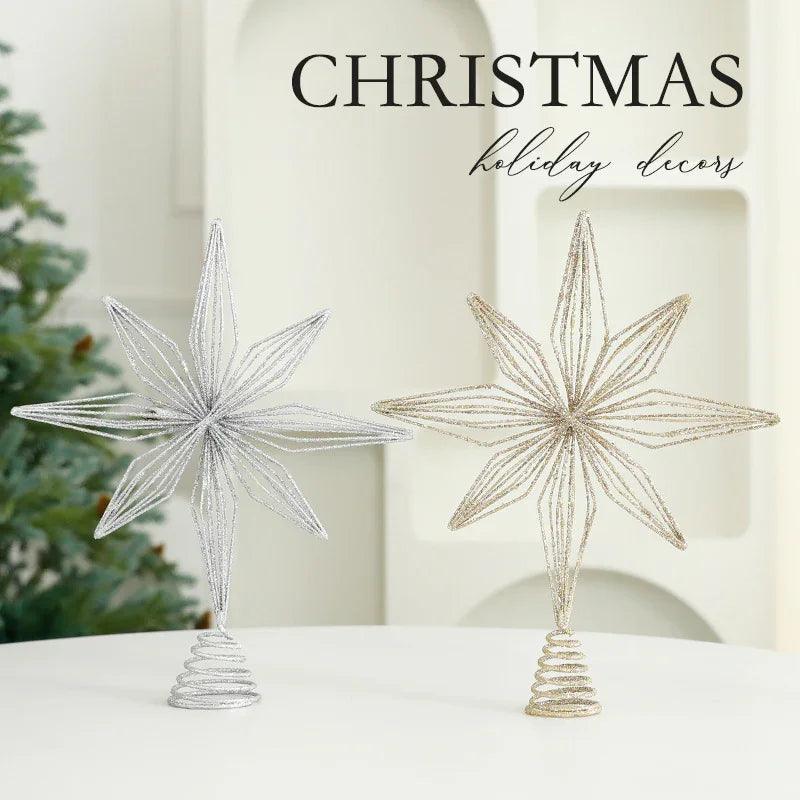 Ornements de Noël Étoile à Huit Ailes ChampagneEX-STOCK Canada