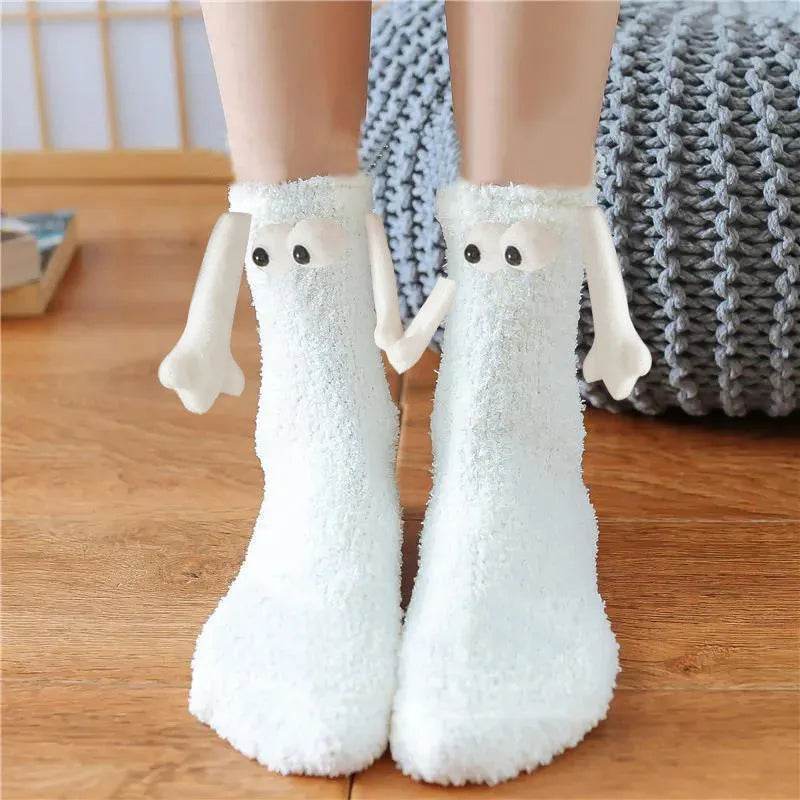 Soft Carton Christmas-themed Fleece Winter Home socks for Women - EX-STOCK Canada
