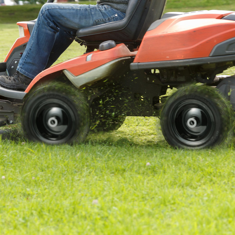 إطارات جزازة العشب من VEVOR مع الجنط، إطارات تراكتور بدون أنبوب، عبوتان من الإطارات والعجلات، إطارات PU مقاومة للثقب، محور مركزي، حجم البوشينغ، 20 قطعة من المحولات لجزازات العشب الترفيهيةEX-STOCK Canada