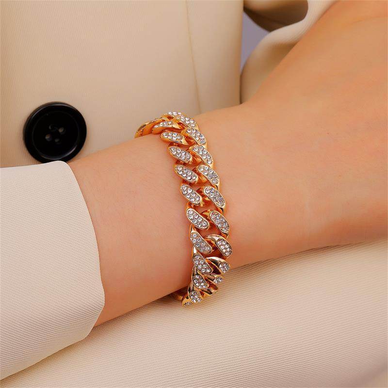 Diamond Cuban Punk Chunky Chain Hihop Bracelet unisex - EX-STOCK Canada
