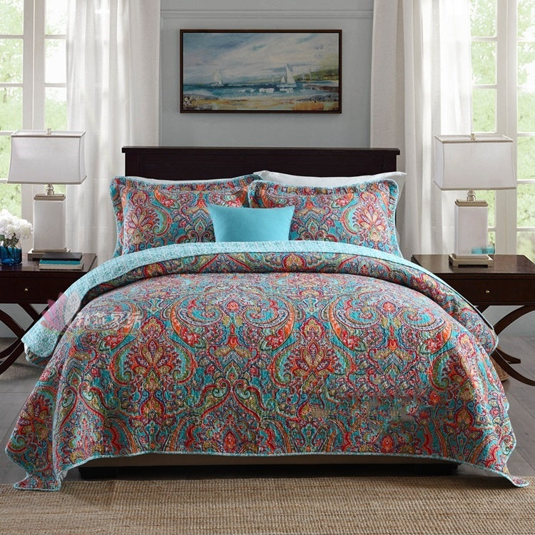 Bedspread Pure Cotton Summer Cooling Duvet Airable Cover Bed Three-piece Set EX-STOCK Canada