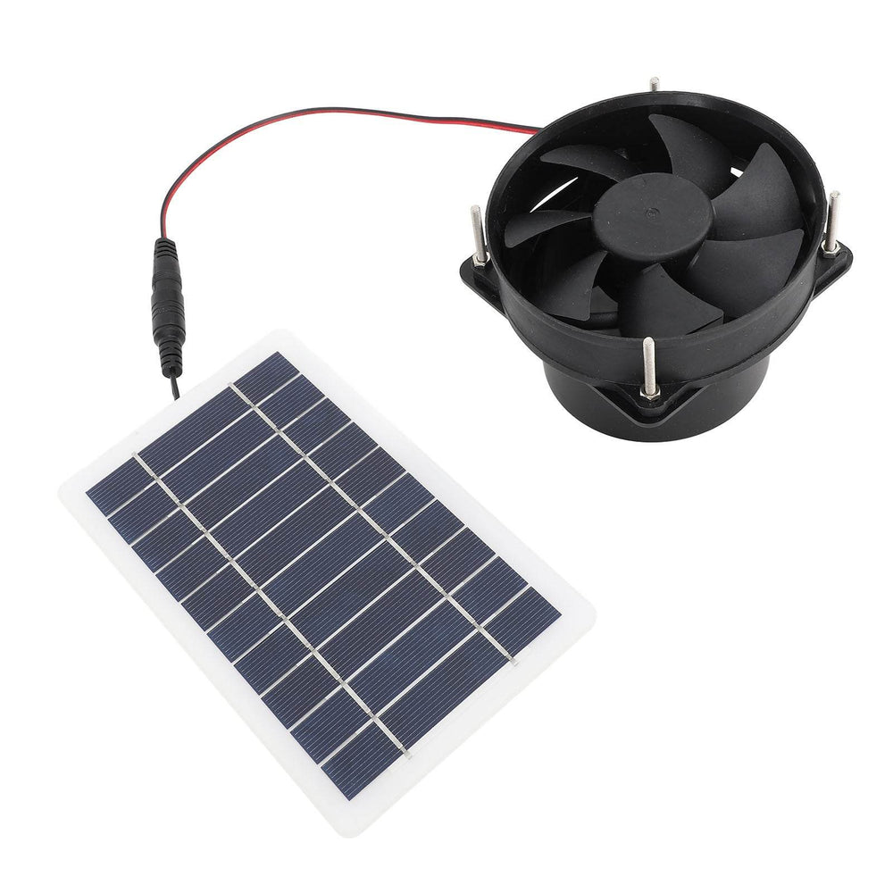 10W Solar Panel Powered Fan Kit Monocrystalline Silicon Solar Powered Exhaust Fan Portable Silent Solar Panel Fan for Outdoor - EX-STOCK Canada
