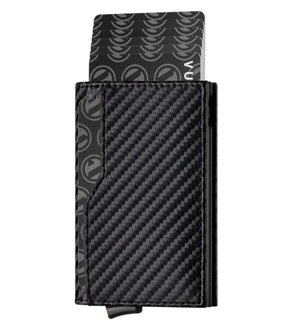 Credit Card Case With Double Id Window Rfid Blocking Automatic Leather Up Card Wallet - EX-STOCK Canada