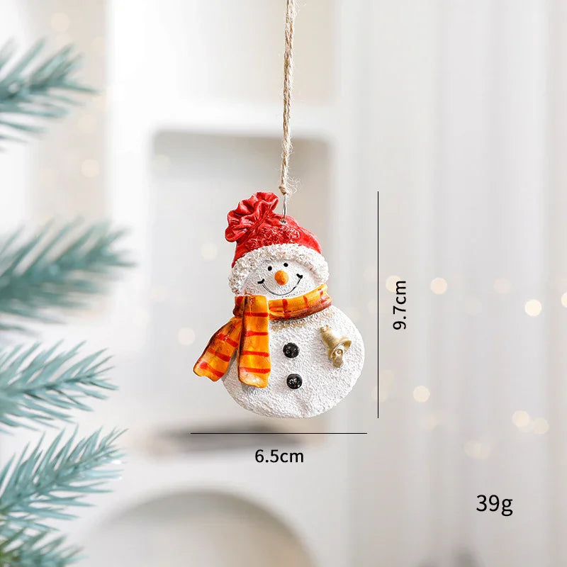 Christmas Decorations Elderly Snowman Gingerbread Man Small Pendant EX-STOCK Canada