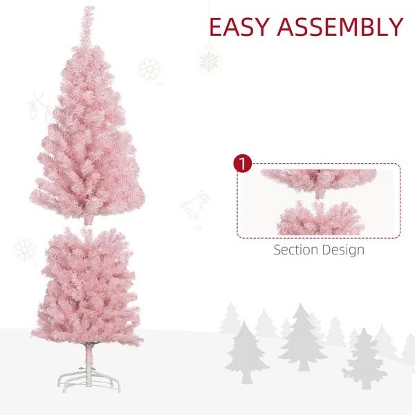 5FT Pencil Christmas Tree, Artificial Christmas Tree With Automatic Open For Home Party EX-STOCK Canada