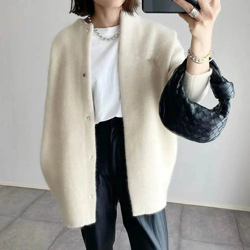 Autumn Winter Cashmere Single Breasted Kimono Cardigan Jacket for women - EX-STOCK Canada