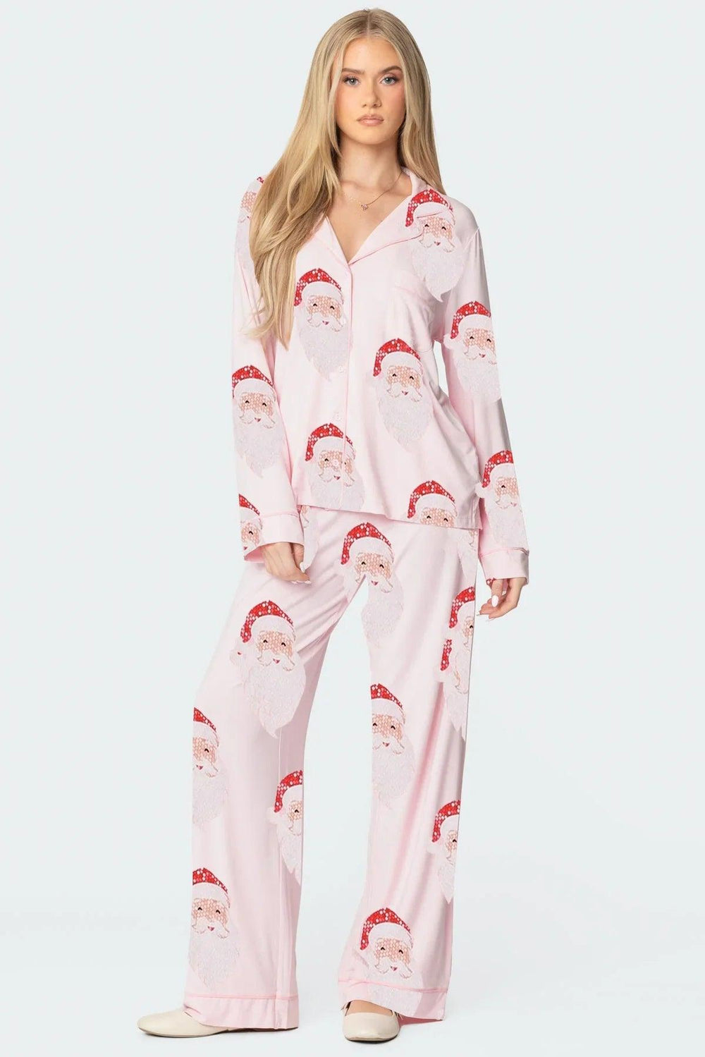 Christmas Printed Long-sleeved Trousers Autumn Ladies Home Leisure Suit EX-STOCK Canada