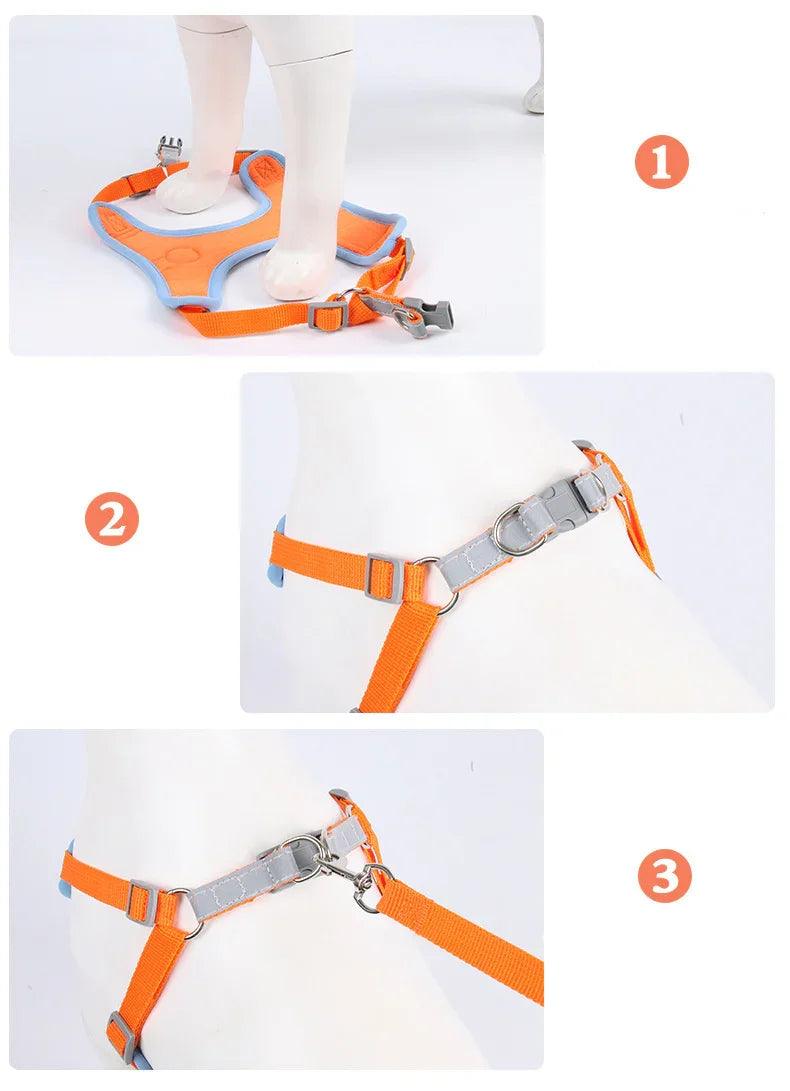Dog Harness Cat Harness Reflective Dogs Leashs Soft Mesh Chest Strap EX-STOCK Canada