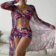 3pcs Pring Bikini With Long Sleeve Cardigan Fashion Summer Beach Swimsuit Women - EX-STOCK Canada