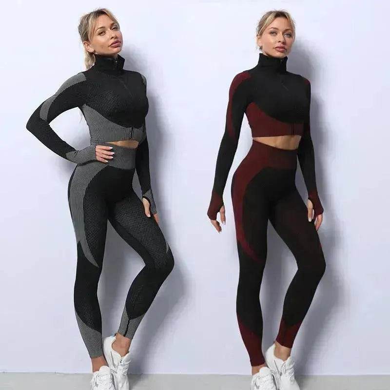 3PCS Yoga Set Seamless Sport Set Women Gym Clothing Leggings Women Crop Top Sports Bra Women Fitness Gym Set Womens Outfits Tracksuit - EX-STOCK Canada