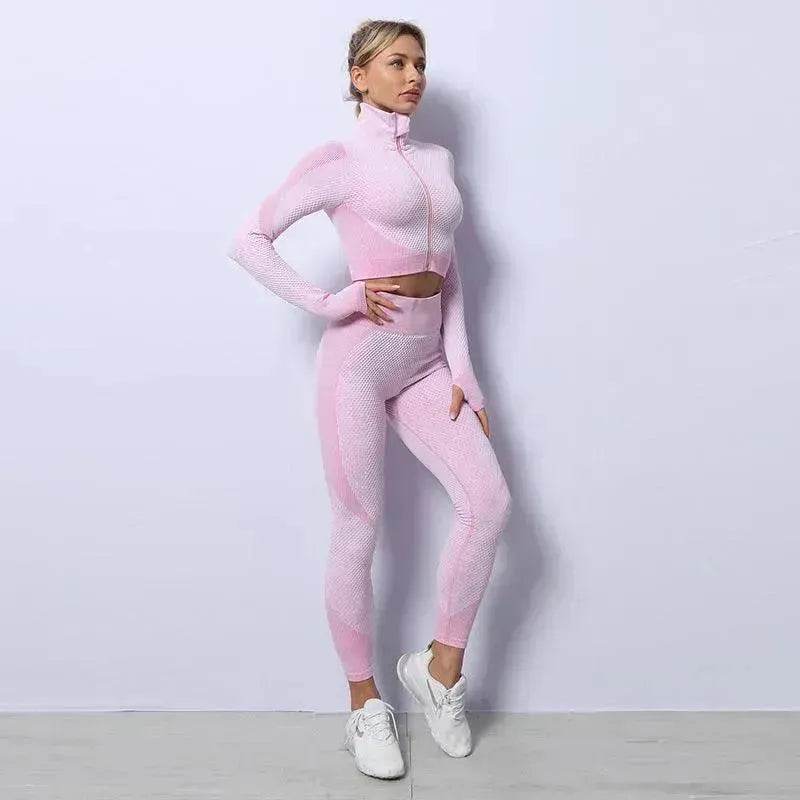 3PCS Yoga Set Seamless Sport Set Women Gym Clothing Leggings Women Crop Top Sports Bra Women Fitness Gym Set Womens Outfits Tracksuit - EX-STOCK Canada