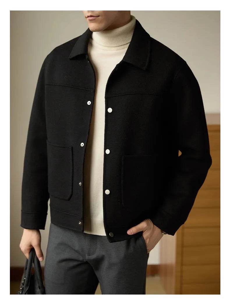 Men's Short Double-faced Woolen Goods Jacket - EX-STOCK Canada