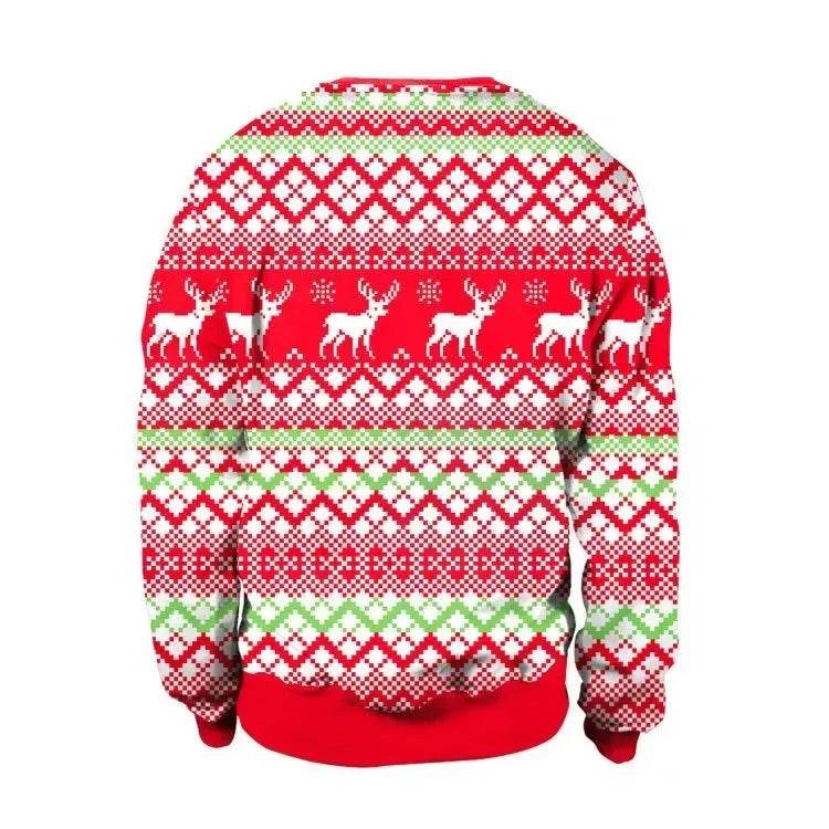 Autumn Winter Fashion Ugly Christmas Sweater Santa Elf Funny Pullover Womens Mens Print Sweaters Tops Clothing - EX-STOCK Canada