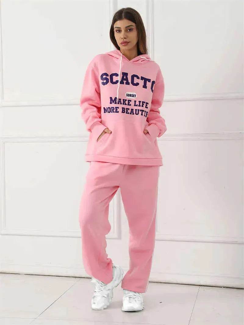 Fashion Casual joggers and hoodie set women's - EX-STOCK Canada