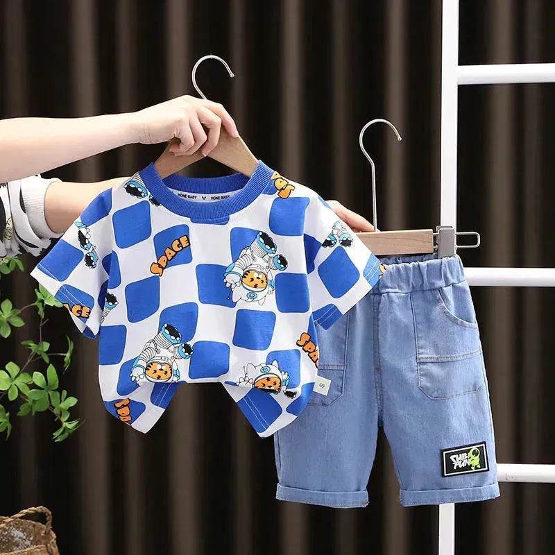 Fashion Personality Short Sleeve Boys Summer Suit - EX-STOCK Canada