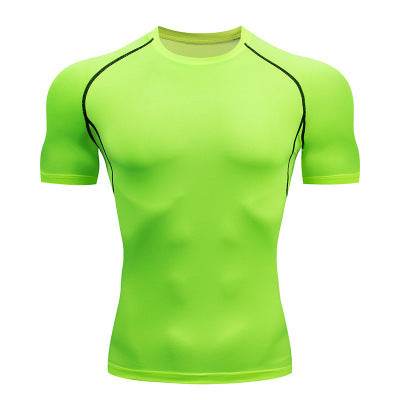Solid color quick-drying bottoming short sleeve fitness t-shirt top - EX-STOCK Canada