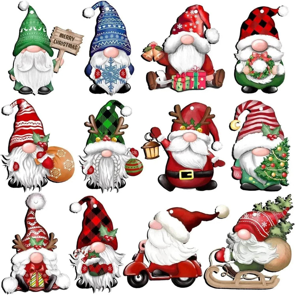 24 PCs Christmas Wooden Hanging Ornaments - EX-STOCK Canada