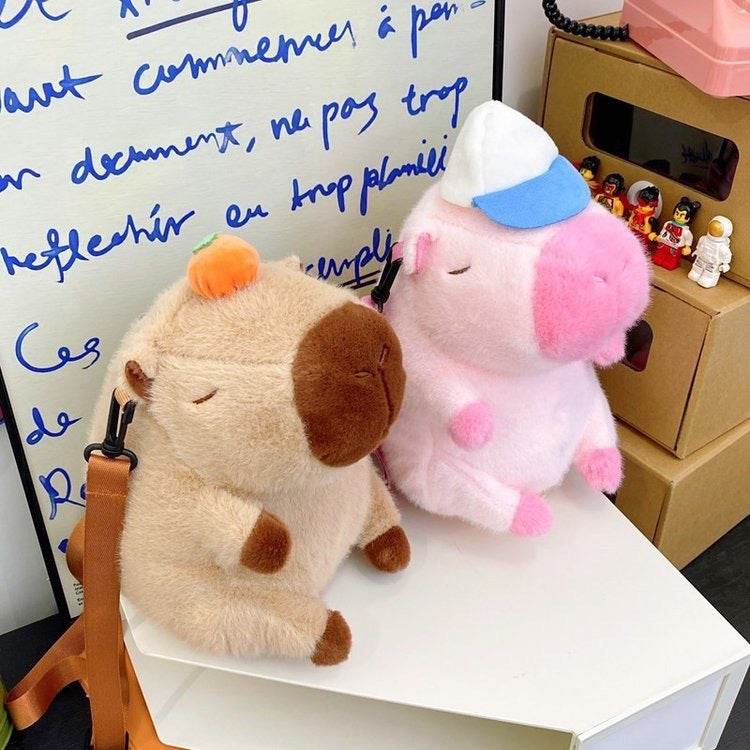 Cute Capybara Doll Bag Girl Student Backpack - EX-STOCK Canada
