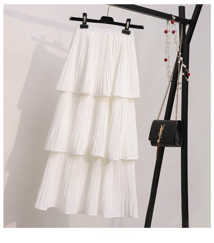 Women's Spring And Summer Chiffon layered Midi maxi Skirt - EX-STOCK Canada