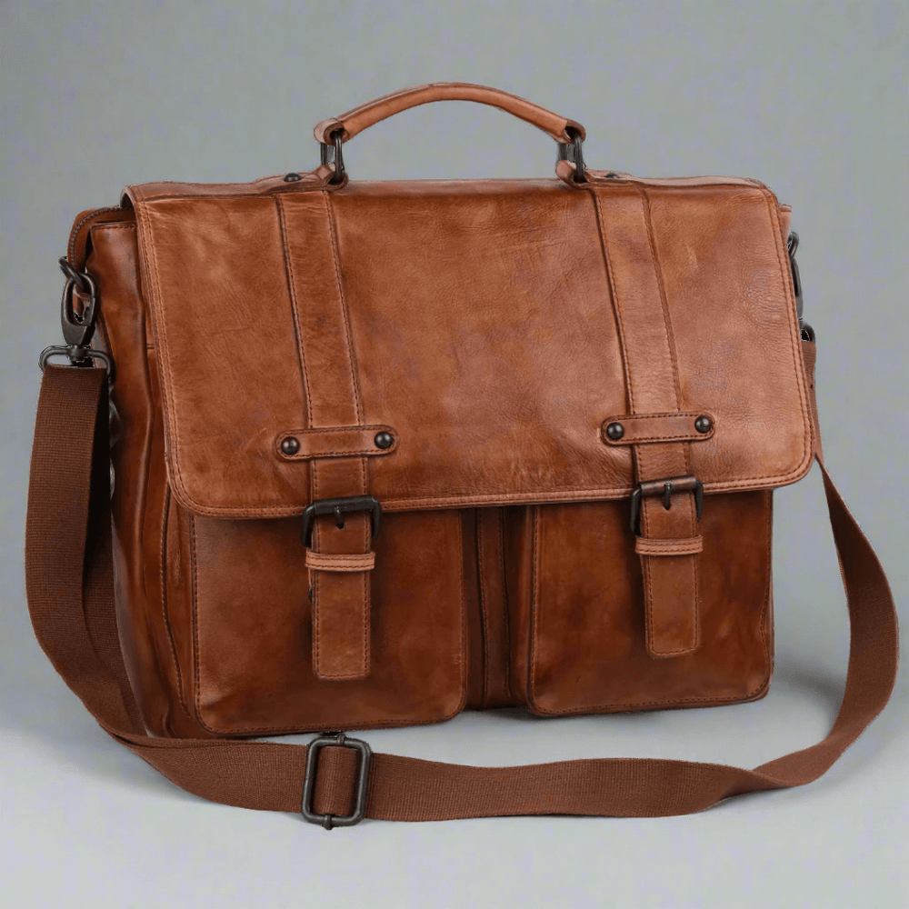 Bolsa de cuero para portátil MET Messenger