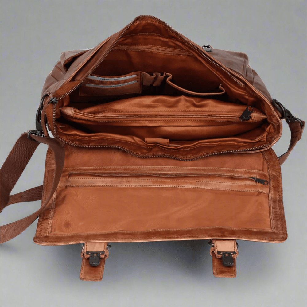 Bolsa de cuero para portátil MET Messenger