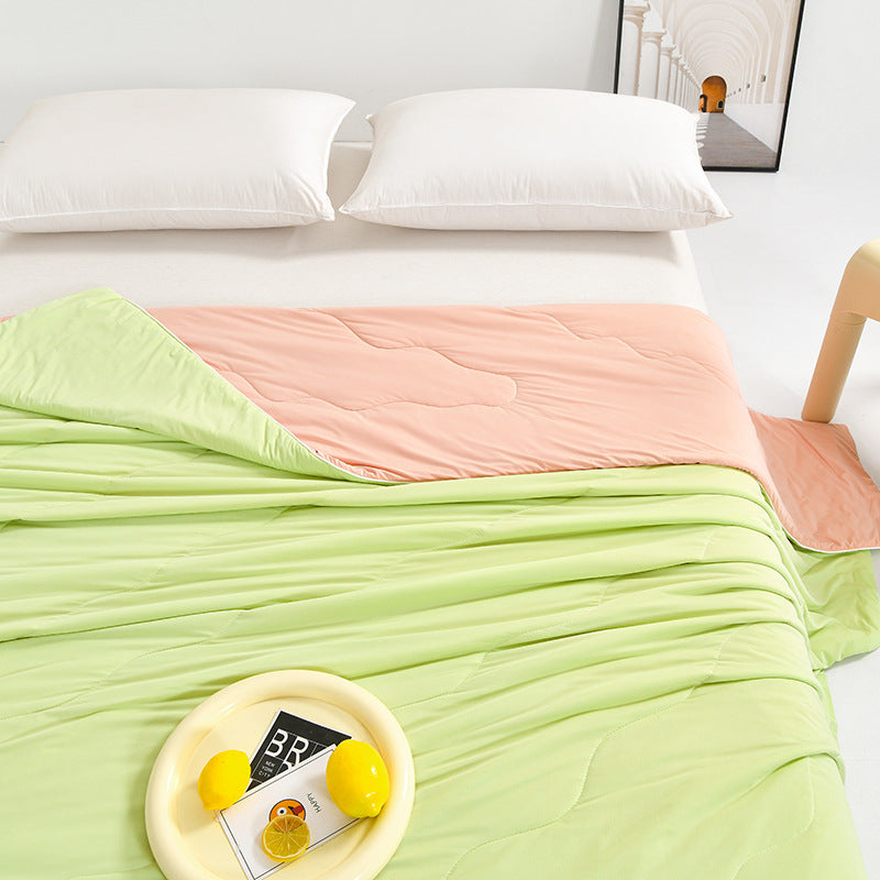 Solid Color AB Version Summer Cool Feeling Thin Duvet Washable EX-STOCK Canada