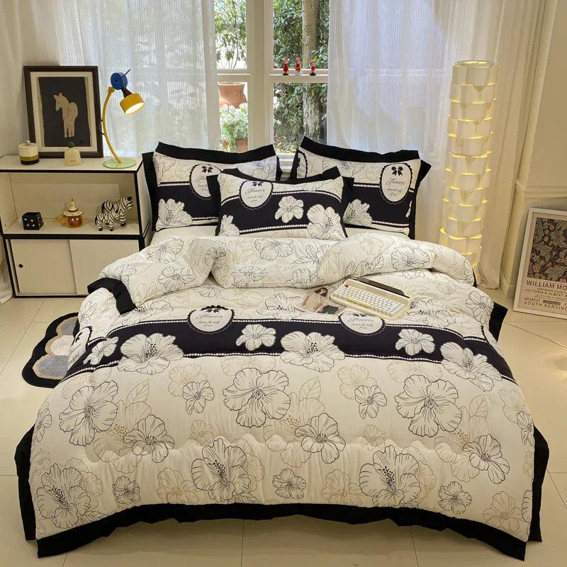 Thick Hepburn Black Lace Brushed Washed Cotton Duvet Insert Warm EX-STOCK Canada