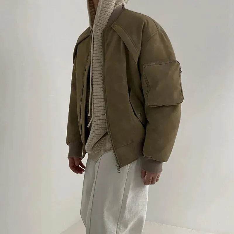 Retro Suede Street Hip pop Fashion Jacket for Men - EX-STOCK Canada