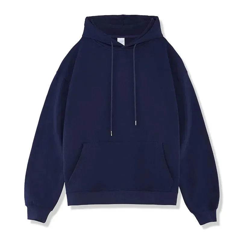 Plain Color American Retro Hoodie Pullover Sweatshirt Men - EX-STOCK Canada