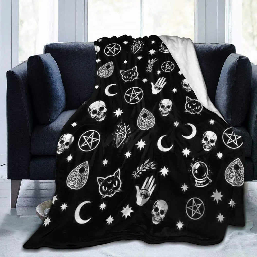 Halloween Witch Blanket Flannel Blanket EX-STOCK Canada
