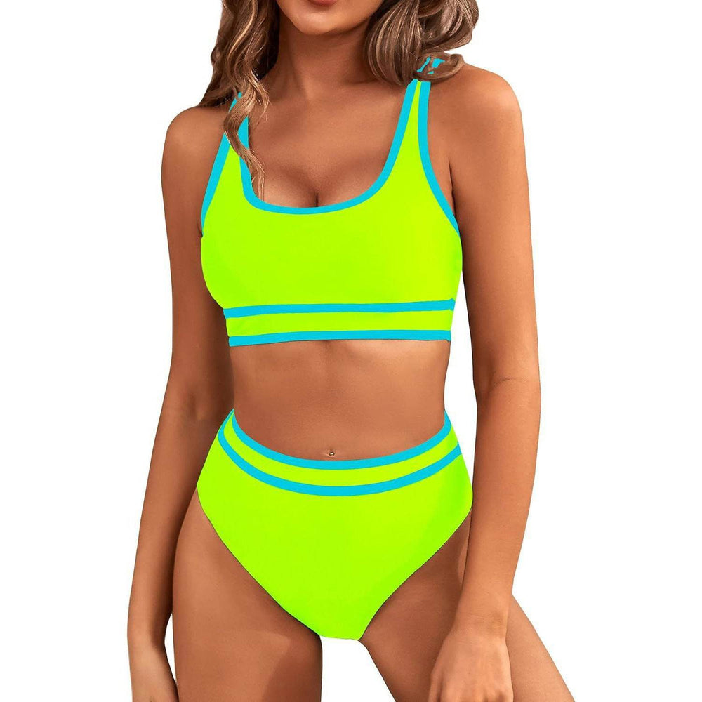 Bikini Tight-fitting Solid Color Swimsuit For Women - EX-STOCK Canada