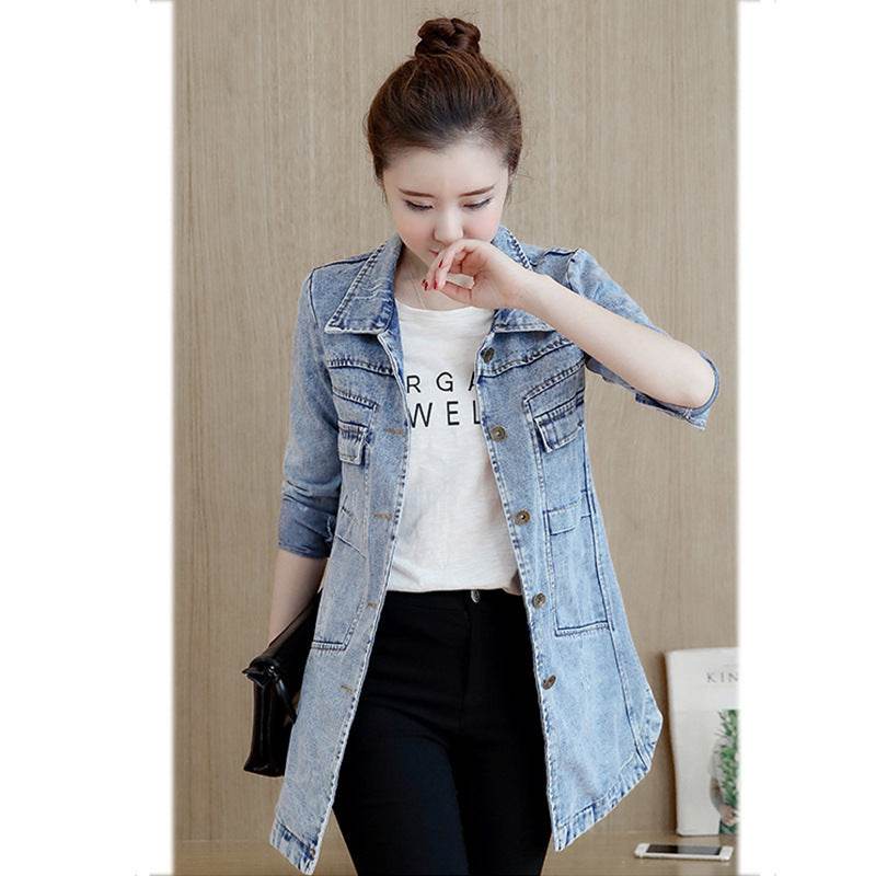 Women Denim Jacket Slim Mid Length EX-STOCK Canada