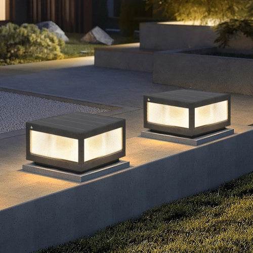 Solar Wall Light With Dimmable LED-2 Package Landscape Pathway Lighting - EX-STOCK Canada