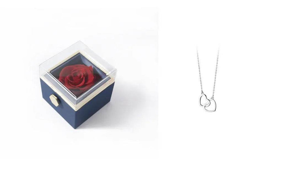 Fashion Acrylic Rotating Valentine Rose Jewelry gift Box - EX-STOCK Canada