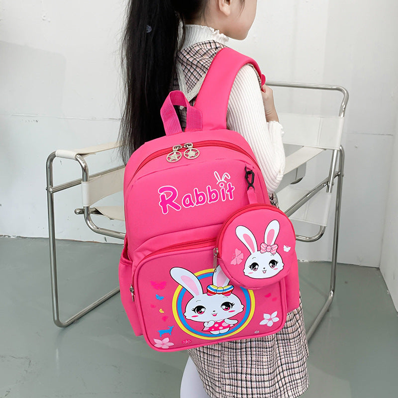 Cute Cartoon Children's Spine Protection With Coin Purse Children's Printed Schoolbag EX-STOCK
