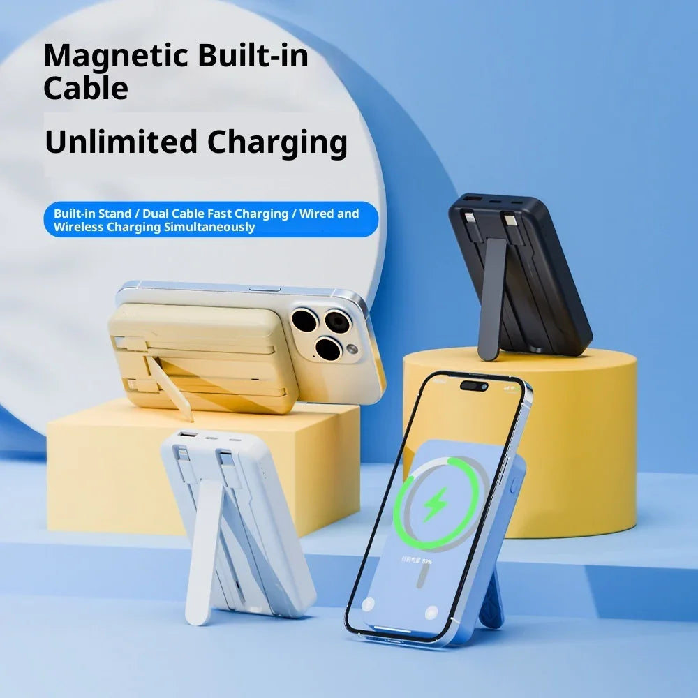 Magnetic Power Bank Mobile Power Supply Wireless Charger With Cable EX-STOCK Canada
