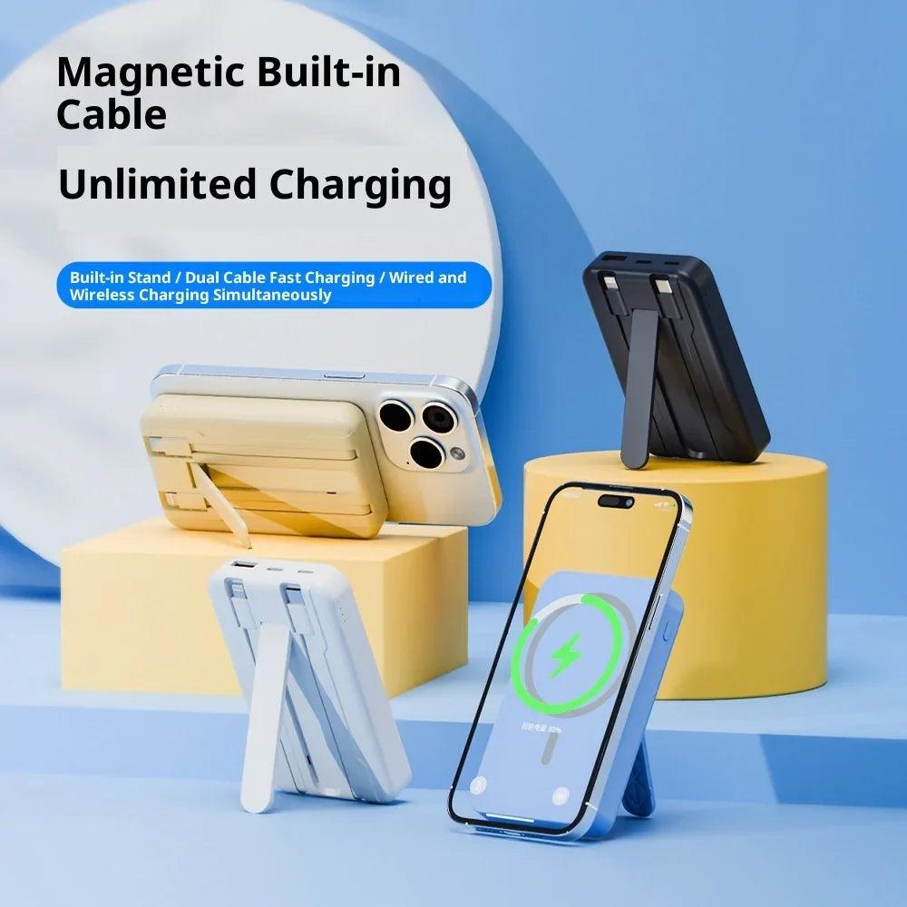 Power Bank Magnetico Alimentatore Mobile Caricatore Wireless Con CavoEX-STOCK Canada