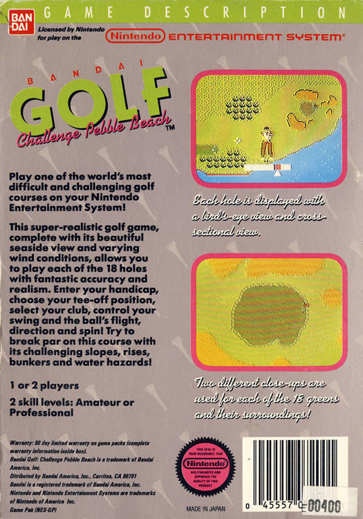 Bandai Golf: Challenge Pebble Beach