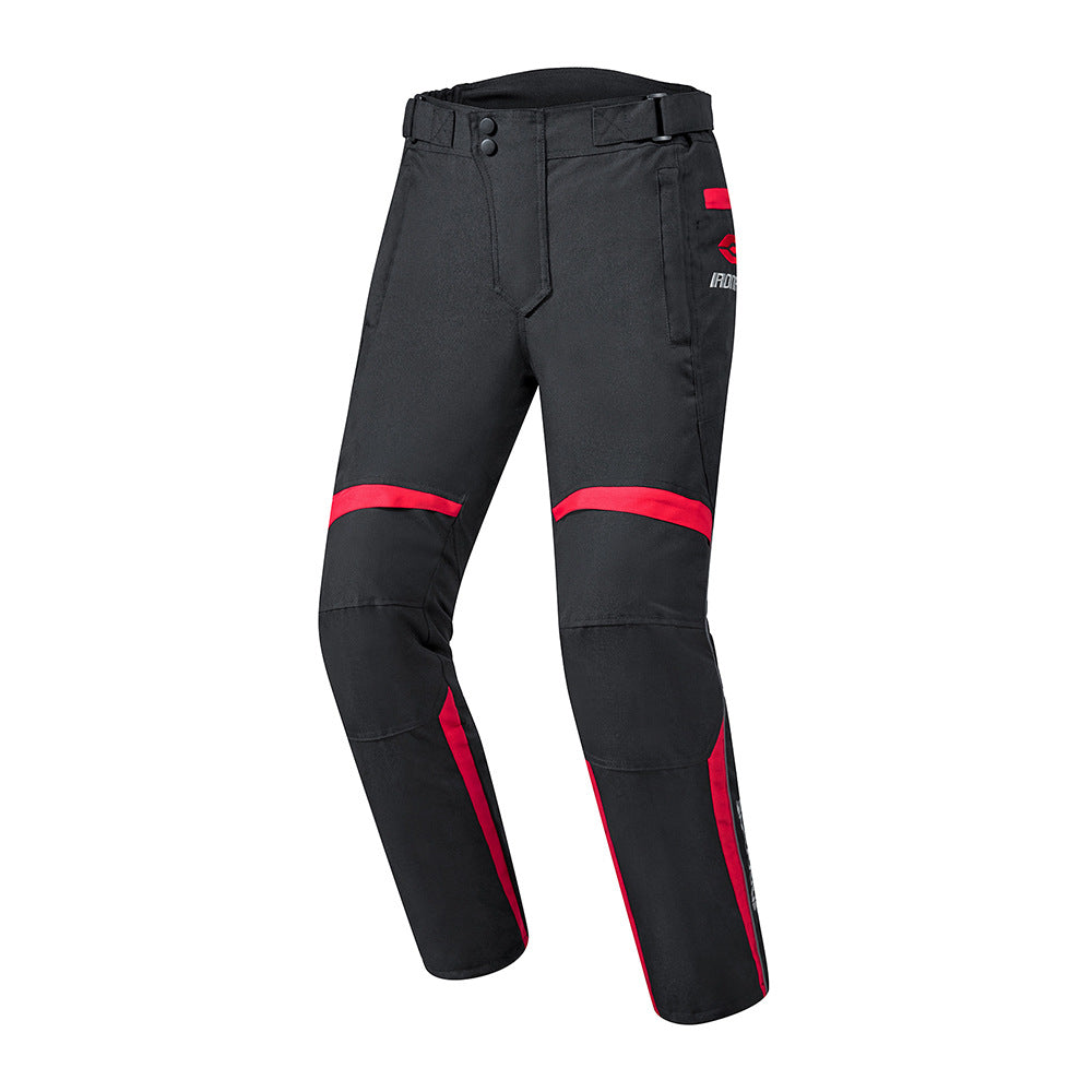 IronRide Motorcycle Riding Suit – Waterproof Textile Jacket, Pants & Full Suit | Grey & Red | M–3XL