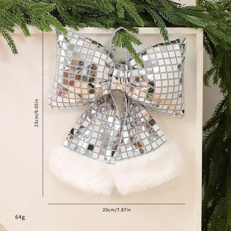 Mirror Bow Christmas Tree Decoration EX-STOCK Canada