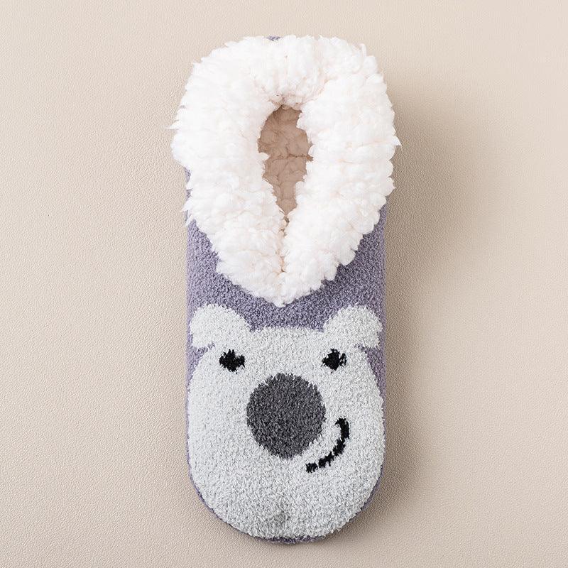 Thickened Room Socks Indoor Non-slip Silicone Lambswool Socks EX-STOCK Canada